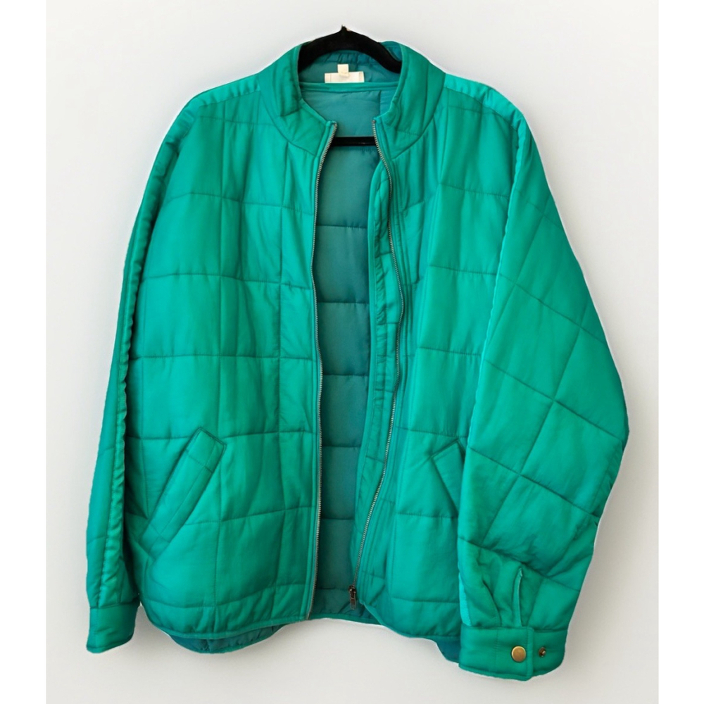 ODDI Teal Quilted Puffer Jacket Women’s 1XL - Picture 4 of 10